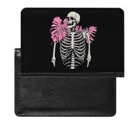 Skeleton Plant Passport Holder Cover Wallet with ID Card Slot Slim Travel RFID Blocking Case Protector Essentials for Women Men