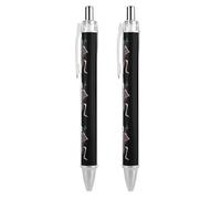 Skeleton Playing Cello Retractable Ballpoint Pens Black Ink 0.5mm Fine Tip Ball Point Pencil Office Supplies
