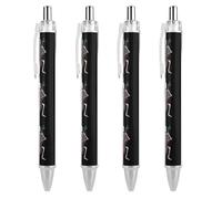 Skeleton Playing Cello Retractable Ballpoint Pens Black Ink 0.5mm Fine Tip Ball Point Pencil Office Supplies