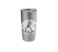 Skeleton Playing Electric Guitar Solo in Moonlit Graveyard Stainless Steel Insulated Tumbler