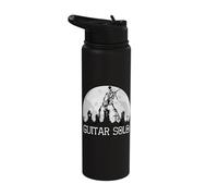 Skeleton Playing Electric Guitar Solo in Moonlit Graveyard Stainless Steel Insulated Water Bottle