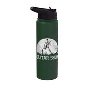 Skeleton Playing Electric Guitar Solo in Moonlit Graveyard Stainless Steel Insulated Water Bottle