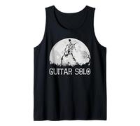 Skeleton Playing Electric Guitar Solo in Moonlit Graveyard Tank Top