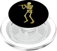 Skeleton Playing Flute - Marching Band Orchestra PopSockets PopGrip for MagSafe