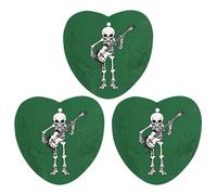 Skeleton Playing Guitar Car Air Freshener, 3 Pcs Love form Hanging Air Freshener Cards, Long Lasting Fragrance Scented Cards for Car, Home, Office Gray-style