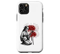 Skeleton playing Shamisen Red higan flower music Case for iPhone 11 Pro