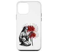 Skeleton playing Shamisen Red higan flower music Case for iPhone 12 mini