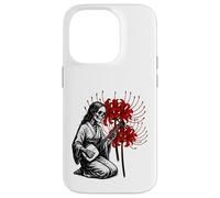 Skeleton playing Shamisen Red higan flower music Case for iPhone 14 Pro