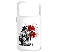 Skeleton playing Shamisen Red higan flower music Case for iPhone 17 Pro