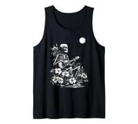 Skeleton Playing Ukelele Tropical Gothic Summer Summerween Tank Top