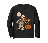 Skeleton Playing Violin Long Sleeve T-Shirt