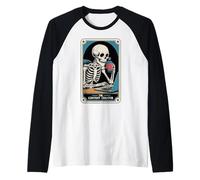 Skeleton Podcaster Tarot Card Creative The Content Creator Raglan Baseball Tee