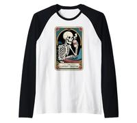 Skeleton Podcaster Tarot Card Creative The Content Creator Raglan Baseball Tee