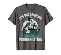 Skeleton Poker Player It's Not Gambling Aces Cards Funny Men T-Shirt, Men, Asphalt Grey, X-Large