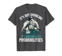 Skeleton Poker Player It's Not Gambling Aces Cards Funny Men T-Shirt, Men, Dark Heather Grey, X-Large