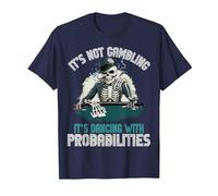 Skeleton Poker Player It's Not Gambling Aces Cards Funny Men T-Shirt, Men, Navy Blue, Medium