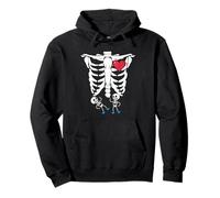 Skeleton Pregnancy Announcement Twins Xray Funny Halloween Pullover Hoodie