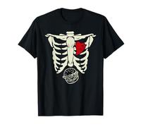 Skeleton Pregnancy Burger Xray Halloween Soon to Be Dad T-Shirt