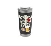 Skeleton Pregnancy Dad Chicken Wings Beer Halloween Stainless Steel Insulated Tumbler