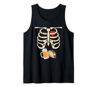 Skeleton Pregnancy Taco Beer Cinco De Mayo Xray Halloween Tank Top