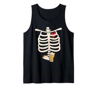 Skeleton Pregnancy Taco Beer Cinco De Mayo Xray Halloween Tank Top