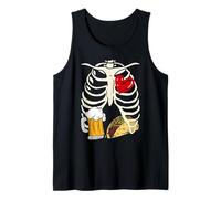 Skeleton Pregnancy Taco Beer Xray Halloween Soon Dad Tank Top