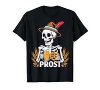 Skeleton Prost Bavarian Halloween Munich German Oktoberfest T-Shirt