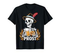 Skeleton Prost Bavarian Halloween Munich German Oktoberfest T-Shirt