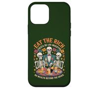Skeleton Protest - Eat Rich Day of the Dead Humor Case for iPhone 12 mini
