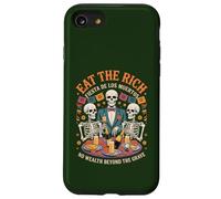 Skeleton Protest - Eat Rich Day of the Dead Humor Case for iPhone SE (2020) / 7/8