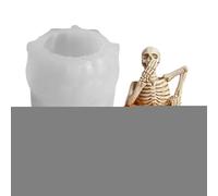 Skeleton Pumpkin Mould - Halloween Wax Springer, Creepy Silicone Shape | Reusable Tray for Making Spooky Decorations or Home Infest Installation