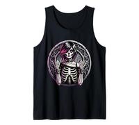 Skeleton Punk Girl Rock On Goth Girl Gothic Alternative Art Tank Top