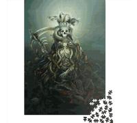 Skeleton Queen Jigsaw Puzzles Puzzles for Adults Kids. 1000 Pieces Impossible Challenge Toy Educational Game Home Decoration for Adults& Kids Age 14 Years Up 1000pcs (75x50cm)