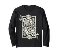 Skeleton Queen of Hearts Spooky Halloween Couples Costume Long Sleeve T-Shirt