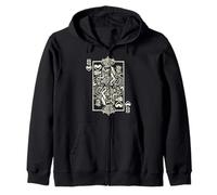 Skeleton Queen of Hearts Spooky Halloween Couples Costume Zip Hoodie