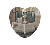 Skeleton Reading Newspaper Car Air Freshener Hanging, Long Lasting Scented Car Aromatherapy Tablets, Love form Fragrance Scented Cards for Vehicles, Bedroom, Wardrobe Black-style