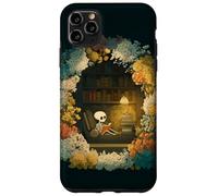 Skeleton Reading Nook Floral Librarian Bookshelf Cozy Flower Case for iPhone 11 Pro Max