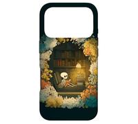 Skeleton Reading Nook Floral Librarian Bookshelf Cozy Flower Case for iPhone 17 Pro