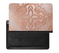 Skeleton Reading Passport Holder Slim Travel Wallet RFID Blocking Card Case Cover Passport Cover Protector Essentials with Credit Card Slots for Women/Men, Rose Gold, One Size, Modern