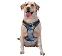 Skeleton Reading The Newspaper Bathroom No Pull Dog Harness Adjustable Reflective Oxford Easy Control Medium Large Dog Harness