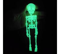 Skeleton Refrigerator Magnets for Fridge, 3D Printed Vintage Skeleton Figurine, Poseable Mini Funny Halloween Multi-Color Skull Fridge Decor with Movable Joints for Kitchen (Green)