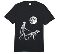 Skeleton Riding Dinosaur T Rex Halloween Glow Vibe Design Comfort Colors Adult Heavyweight T-Shirt