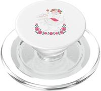 Skeleton Riding Dinosaur T Rex Halloween Moon Chase Scene PopSockets PopGrip for MagSafe