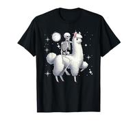 Skeleton Riding Llama Matching Animal Lover Family Kids T-Shirt