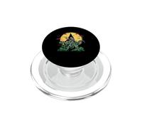 Skeleton Riding Mummy Dinosaur Funny T-Rex Halloween Pumpkin PopSockets PopGrip for MagSafe