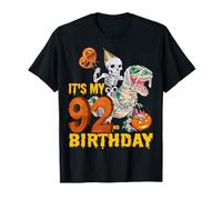 Skeleton Riding Mummy Dinosaur T rex Funny 92nd Birthday Tee T-Shirt
