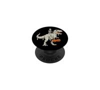 Skeleton Riding Mummy Dinosaur T Rex Halloween Funny Pumpkin PopSockets Adhesive PopGrip
