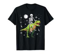 Skeleton Riding T-Rex Matching Animal Lover Family Kids T-Shirt