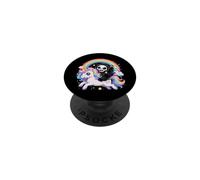 Skeleton Rinding Unicorn Rainbow Halloween Girls PopSockets Adhesive PopGrip