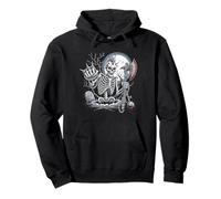 Skeleton Rising From Grave Halloween Spooky print Pullover Hoodie